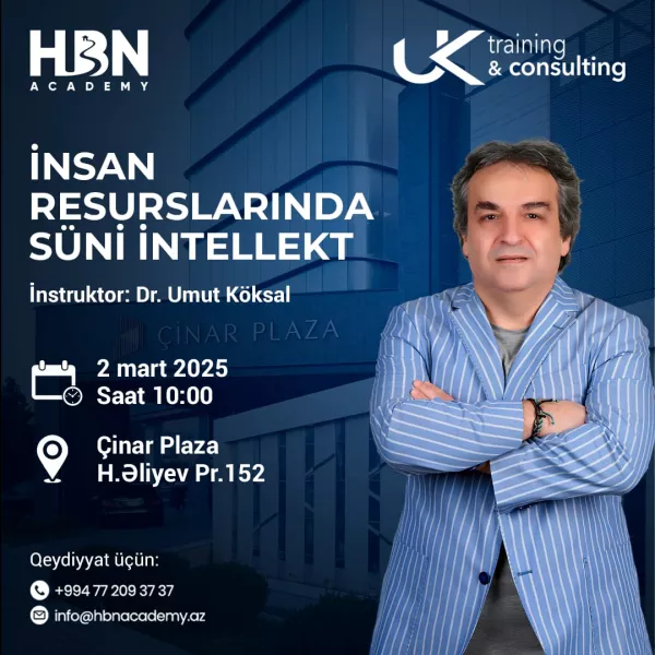 Dr. Umut Köksal ilə "İnsan Resurslarında Süni İntellekt" Təlimi.