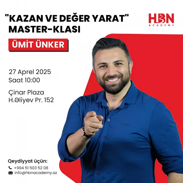 Ümit Ünker ilə "Kazan ve Değer Yarat" Master-klası